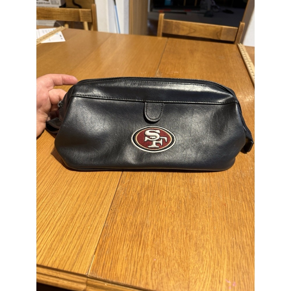 San Francisco 49ers Travel Dopp Kit Toiletry Bag NFL Black Zip Organizer